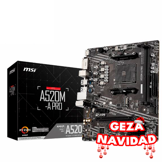 NAVIDAD Mother MSI A520M-A PRO AM4 (3ERA/4TA/5TA GEN)