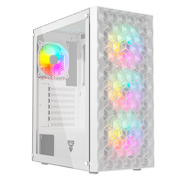 Gabinete Fantech Aero II CG83 White Templado Mesh 4x120mm FRGB