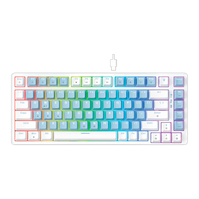 Teclado Fantech Atom X83 MK612 RGB Ame Blue Mecánico 75% Switch Red Inglés