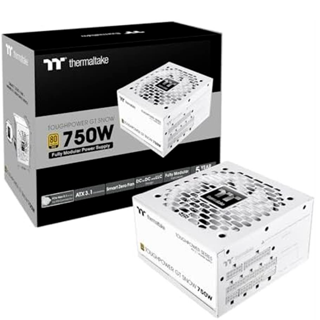 Fuente Thermaltake Toughpower GT 750W 80 Plus Gold White ATX 3.1 PCIe 5.1 Full Modular