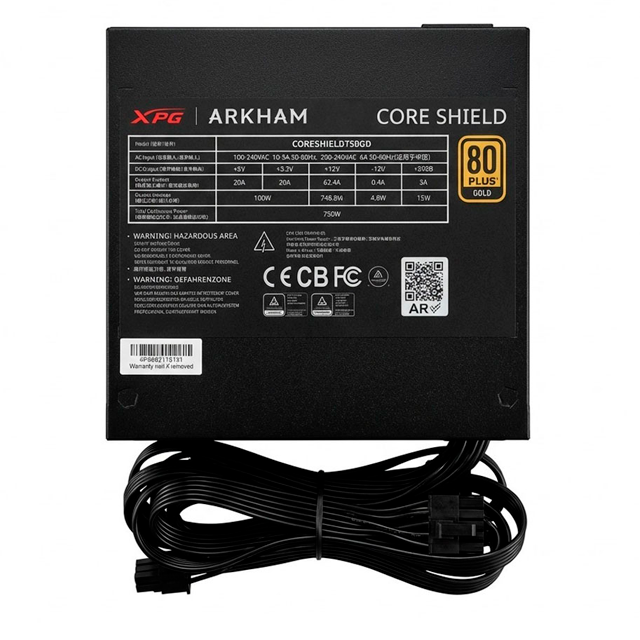 Fuente Arkham by XPG 750W Coreshield 80 Plus Gold ATX 3.1