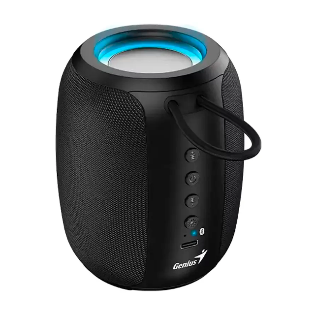 Parlante Genius SP-915BT RGB Gray Portatil Bluetooth Bateria 6 horas USB C