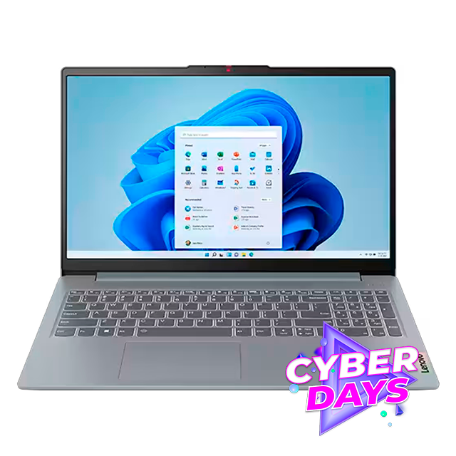CYBER DAYS Notebook Lenovo IdeaPad Slim 3 AMD Ryzen 5 7520U | 8GB DDR5 | 512GB NVME | Win11 | 15.6 FHD | 82XQ00LVAR