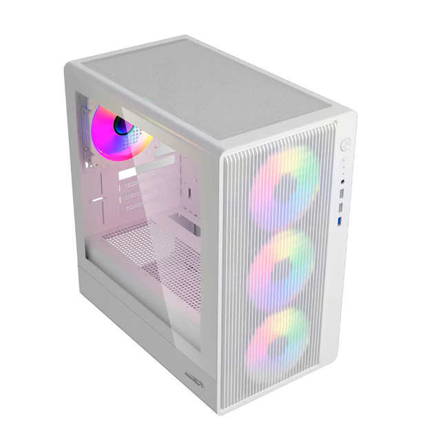 Gabinete Sentey Backfire White Templado 4x12cm ARGB