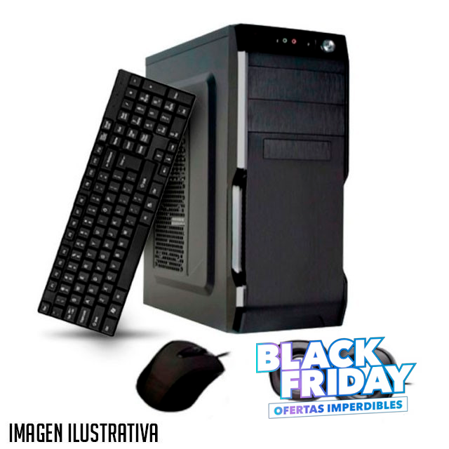 BLACK FRIDAY Gabinete KIT ATX C/Fuente 500W (Teclado. Mouse y Parlantes)