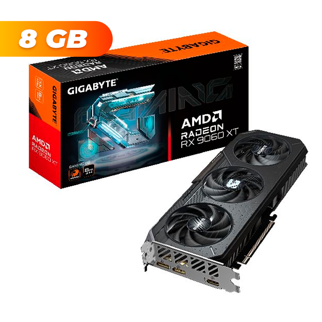 Placa de Video Gigabyte Radeon RX 9060 XT GAMING OC 8Gb GDDR6