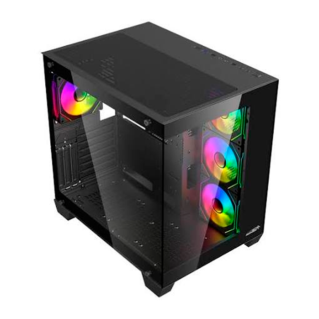 Gabinete Sentey Bearer PWM Black Templado 4x12Cm ARGB