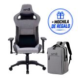 Silla Gamer Raptor Throne R20 Tela Gris + Mochila de Regalo!
