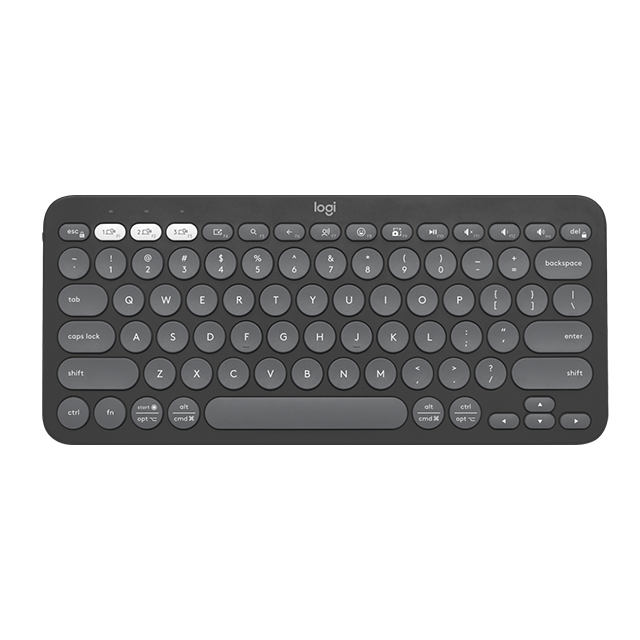 Teclado Logitech K380s Pebble Graphite Bluetooth Multi Dispositivo