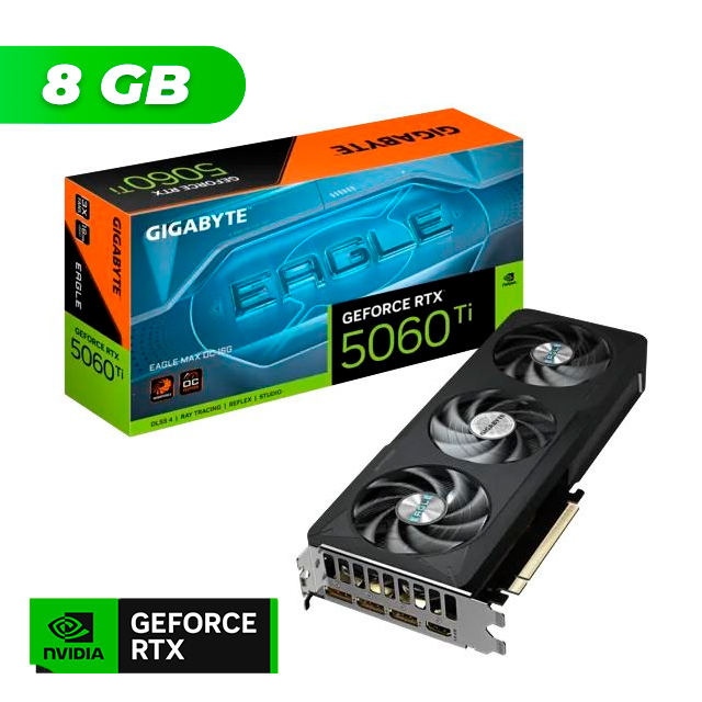 PLACA DE VIDEO GIGABYTE NVIDIA GEFORCE RTX 5060 TI EAGLE MAX OC 8GB GDDR7