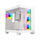 Gabinete Sentey Bearer PWM White Templado 4x12Cm ARGB