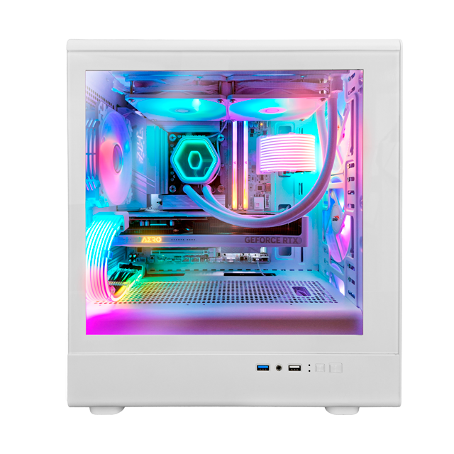 Gabinete Sentey Mantis White Mesh Templado 4x12Cm ARGB