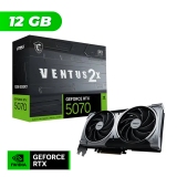 NAVIDAD PLACA DE VIDEO MSI NVIDIA GEFORCE RTX 5070 VENTUS 2X OC 12GB GDDR7