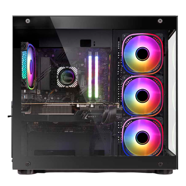 Gabinete Sentey Striker PWM Black Templado 4x12cm ARGB