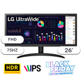 BLACK FRIDAY Monitor LG 26 UltraWide 21:9 26WQ500-B IPS HDR HDMI