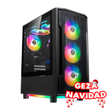 BLACK FRIDAY GABINETE GAMDIAS ATHENA M6 LITE BLACK UNDERGLOW TEMPLADO 4X12CM ARGB