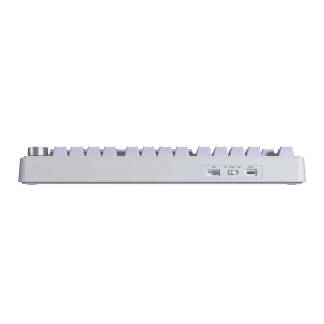 Teclado Aula F75 Wireless Blue White Purple Mecánico 75% Rainbow RGB Switch Reaper Español