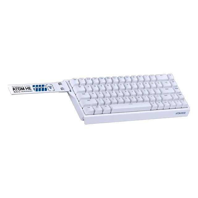 Teclado Fantech Atom HE68 MK811 White RGB Mecánico 65% 8Khz Switch Emerald Inglés