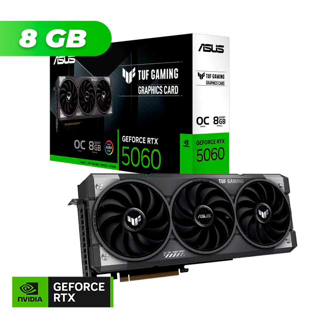 Placa de Video ASUS NVIDIA GeForce RTX 5060 TUF GAMING OC 8GB GDDR7