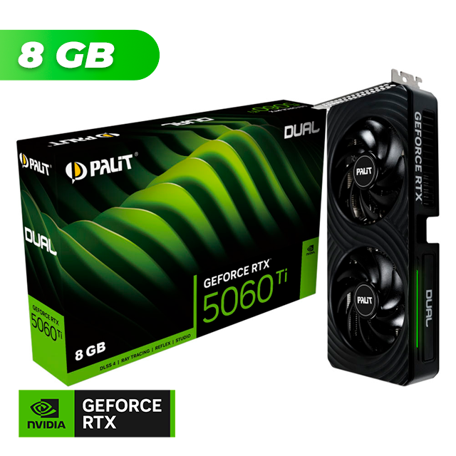 Placa de Video Palit NVIDIA GeForce RTX 5060 DUAL 8GB GDDR7