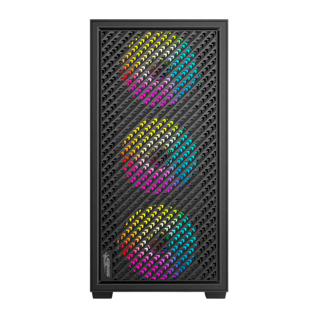 Gabinete Sentey H12 Hollow Mesh Templado 4x12cm FRGB