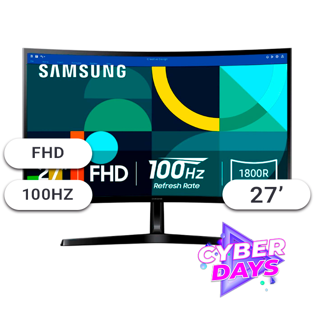 CYBER DAYS Monitor Samsung LED 27 Curvo LS27D366 100Hz