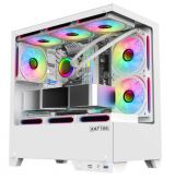 Gabinete Raptor Thunder Strike White Templado 1x120mm RGB