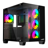 Gabinete Sentey A35 PWM Black Templado 4x12cm ARGB