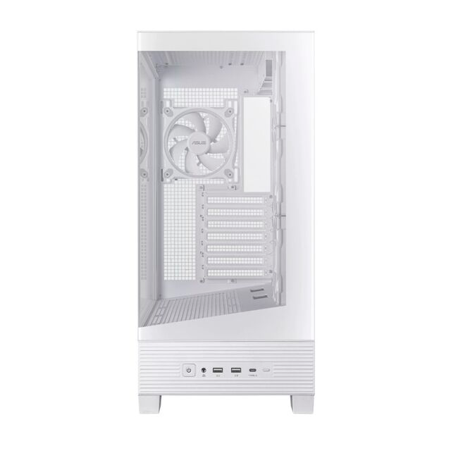Gabinete ASUS A31 Plus Templado White USB-C 4x12cm ARGB