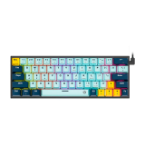 TECLADO FANTECH ATOM63 MK874V2 RGB MIZU SKY BLUE MECÁNICO MINI 60% SWITCH RED