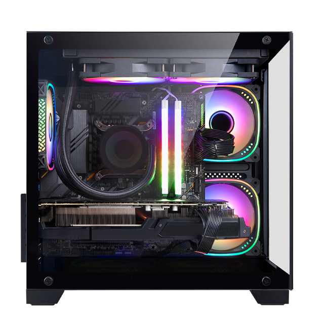 Gabinete Sentey A10 GS-8000 Black Templado 5x12cm ARGB