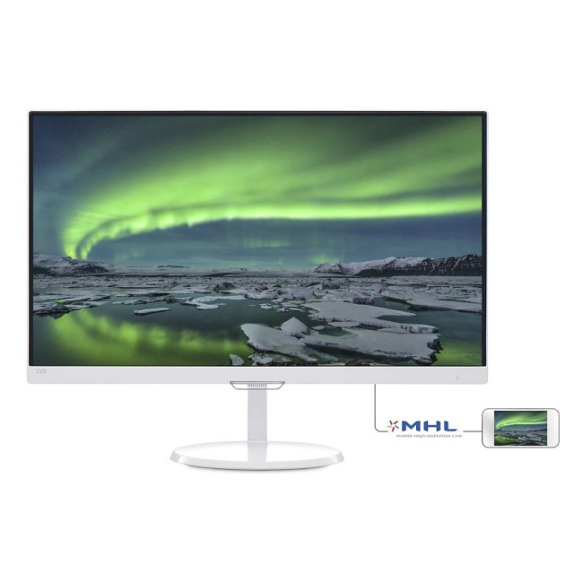 Monitor Philips LED 23 237E7QDSW IPS Blanco VGA/DVI/HDMI MHL - Gezatek  Computación