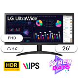 CYBER DAYS Monitor LG 26 UltraWide 21:9 26WQ500-B IPS HDR HDMI