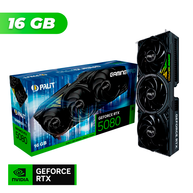 Placa de Video Palit NVIDIA GeForce RTX 5080 GAMING PRO 16GB GDDR7