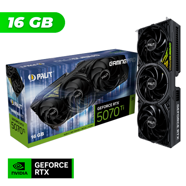 NAVIDAD Placa de Video Palit NVIDIA GeForce RTX 5070 TI GAMING PRO S 16GB GDDR7