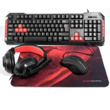 CYBER DAYS KIT GAMER 4 EN 1 TECLADO MOUSE AURICULARES Y MOUSEPAD MARS GAMING MRCP1 COMBO