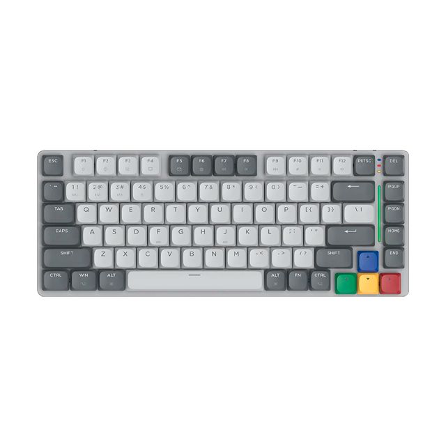 Teclado Fantech Maxfit Air83 MK915 Grey Low Profile Wireless Mecánico 75% Switch Red