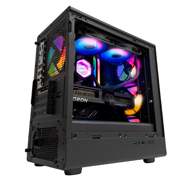 Gabinete Sentey M25 Mantis Black Mesh Templado 4x12cm ARGB