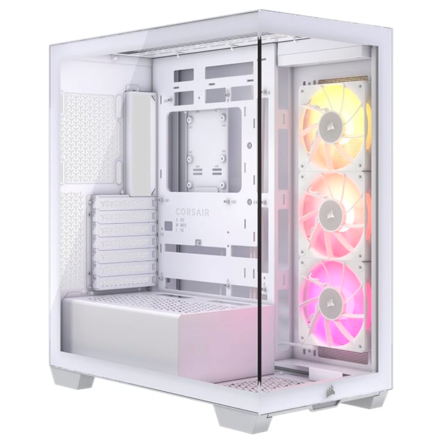 Gabinete Corsair iCUE Link 3500X Templado White 3x120mm RGB