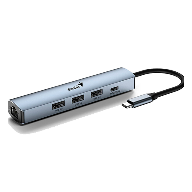 Hub USB-C Genius UH-545 Multiport RJ45 Ethernet Gigabit