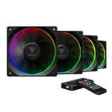 COOLER FAN KIT GAMDIAS AEOLUS M3-1204R ARGB (4X120MM + CONTROLADORA + CONTROL REMOTO)