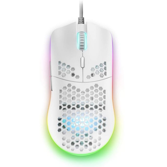 Mouse Gamer Mars Gaming MMAXW White Ultralight 12400 DPI USB