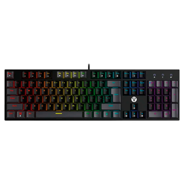 Teclado Fantech Atom104 MK886V2 RGB Sumi Grey Mecánico Switch Red Inglés