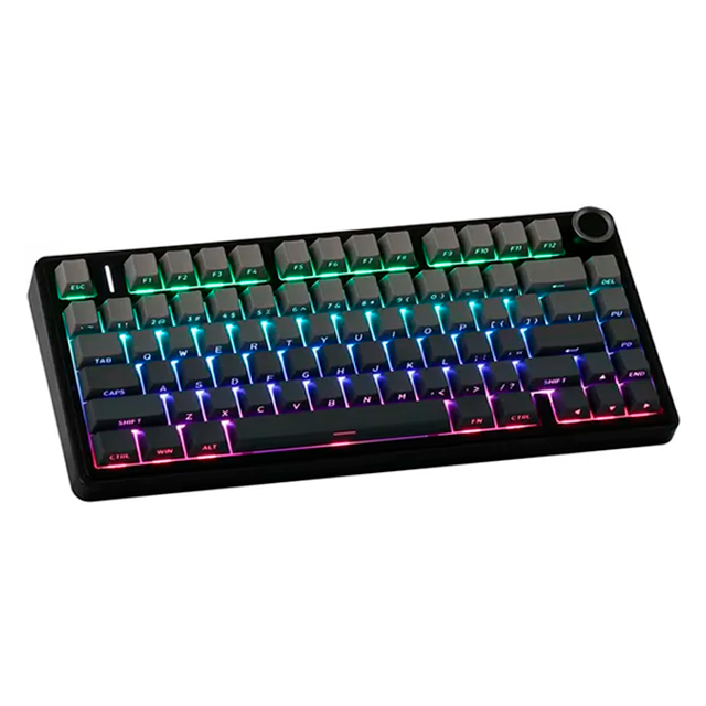 Teclado Aula F75 Wireless Black Degrade Mecánico 75% Rainbow RGB Switch Reaper Español