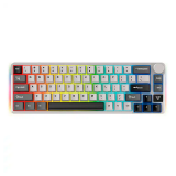 TECLADO FANTECH ATOM PRO66 MK919 RGB GREY WIRELESS BLUETOOTH MECÁNICO 65% SWTICH RED