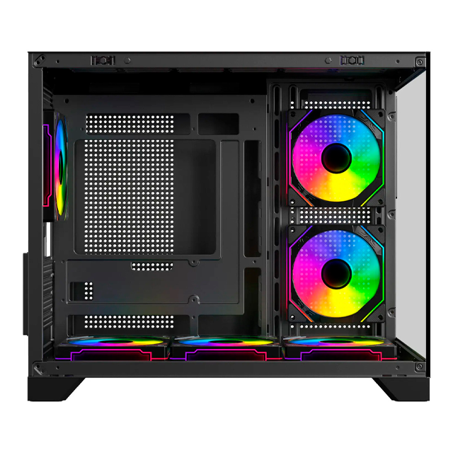 Gabinete Sentey A20 PRO Black Templado 6x12Cm ARGB