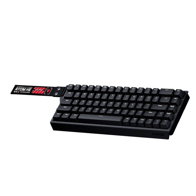 Teclado Fantech Atom HE68 MK811 Black RGB Mecánico 65% 8Khz Switch Emerald Inglés