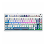 Teclado Aula F75 Wireless Blue White Dark Mecánico 75% Rainbow RGB Switch Reaper Español