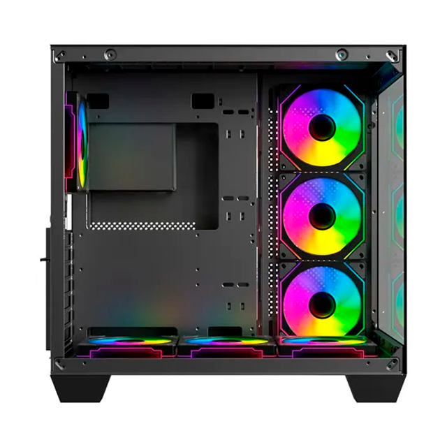 Gabinete Sentey Bearer PWM Black Templado 4x12Cm ARGB