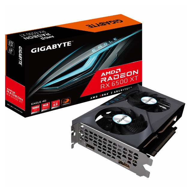 Placa de Video Gigabyte Radeon RX 6500 XT EAGLE 4Gb GDDR6